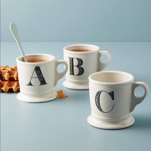Anthropologie “A” monogram coffee mug
